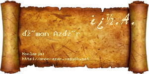 Ámon Azár névjegykártya